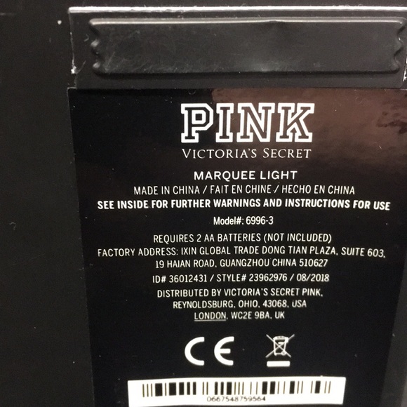 💥PINK VICTORIA SECRET💥DOG MARQUE LIGHT 💥 - Picture 4 of 4